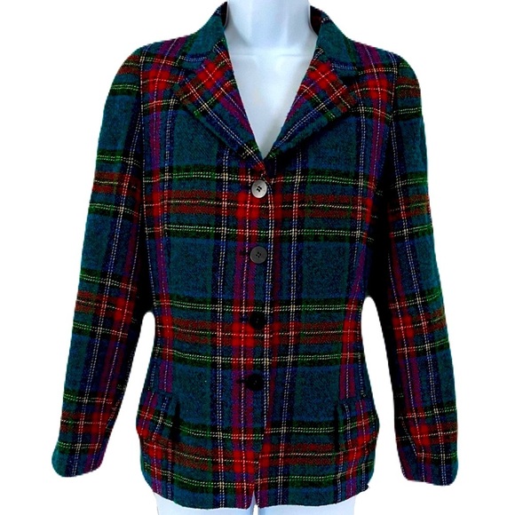 Vintage/ Lt. Emile/ Made in Germany/ Tweed plaid blazer/ Size EU 40 (US M) - Picture 2 of 15